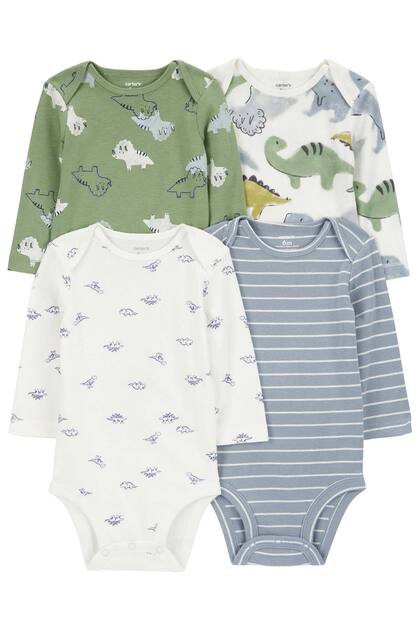 Erkek Bebek Uzun Kollu Body Set 4'lü Paket