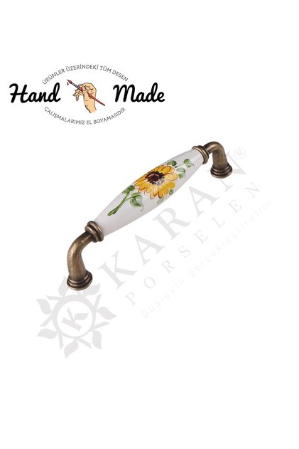 Porcelain Furniture Drawer Cloakroom Kitchen Cabinet Handle 128Mm-96Mm-Button