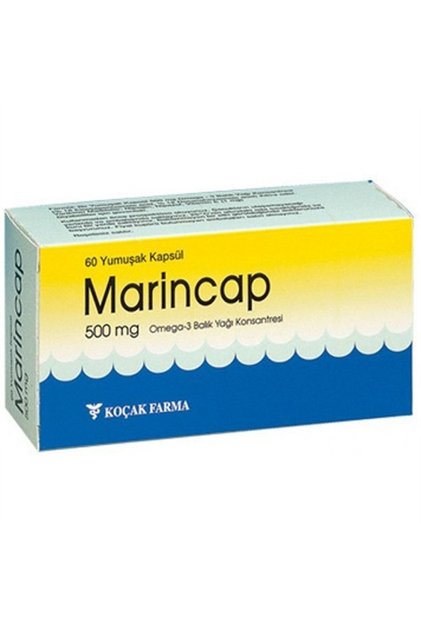 Marincor 500 mg Balık Yağı 60 Yumuşak Kapsül Yeni İsmiyle