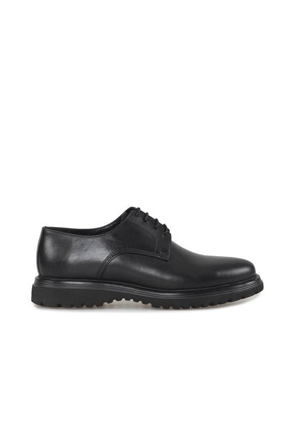 Black 100% Leather Lace-Up Eva Sole Oxford Casual Shoes
