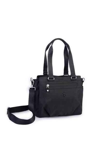 Women's Waterproof and Ultra-Light Three-Eye Large Volume Shoulder and Crossbody Bag Black