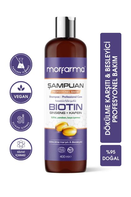 Besleyici - Hızlı Saç Uzatan - Dökülme Karşıtı Profesyonel Bakım Şampuanı (GİNSENG, KAFEİN) 400 ml