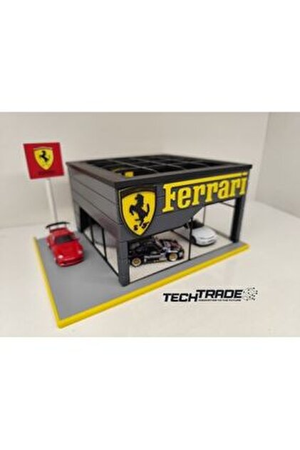 Tech Trade Nissan Diecast Showroom Garaj Diorama 1:64 Ölçek