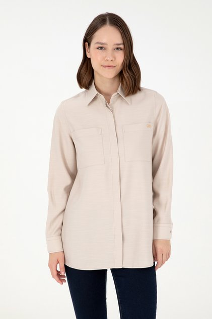 Women's Stone Long Sleeve Tunic Shirt 50293568-Vr049