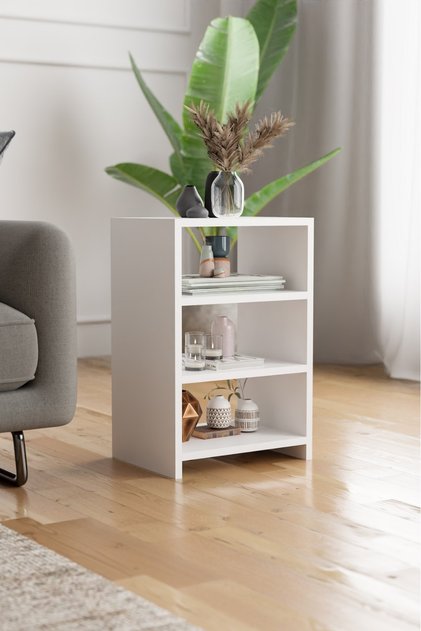 4 Raflı Komodin Yatak Odası Yanı Komodin Bölmeli Komodin Başucu Komodin