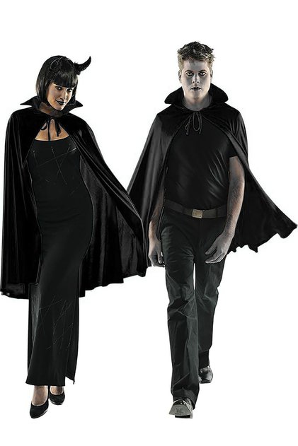 Cadılar Bayramı Yakalı Siyah Pelerin Halloween Cellat Vampir Kostüm Parti Pelerini Kostüm 90 Cm