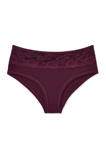 Cotton Front Waist Lace Detailed High Waist Women's Panties