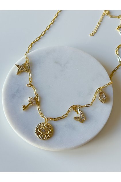 Steel Charm Necklace