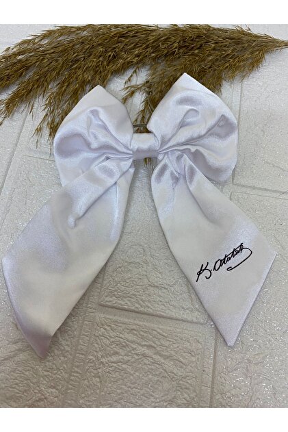 29 October Atatürk Signed Satin Bowknot Buckle - Holiday Buckle - Automatic Clip - 23 April, 19 May