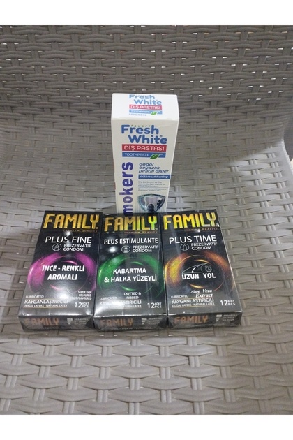 CONDOM SET 3 LÜ +1 AD DİŞ PASTASI SMOKERS