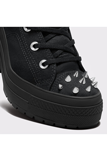 Converse Chuck 70 De Luxe Heel Platform Studded Kadın Siyah