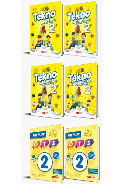 Kırmızı Beyaz Yayınları 2. SINIF TEKNO SUPER PLUS SET 6 KİTAP