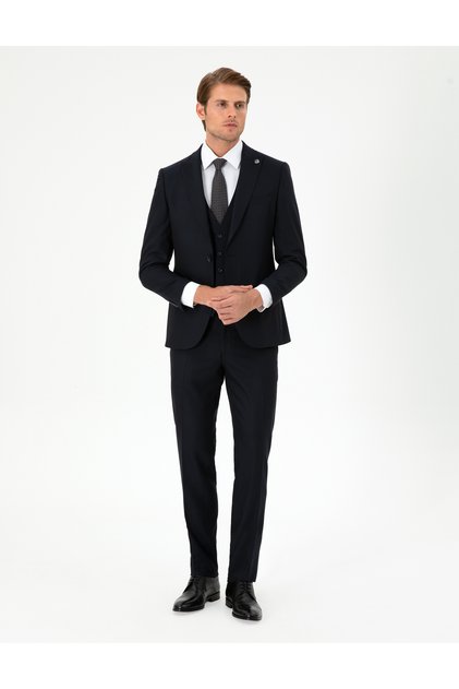 Navy Blue Extra Slim Fit Vest Suit 50292195-Vr033