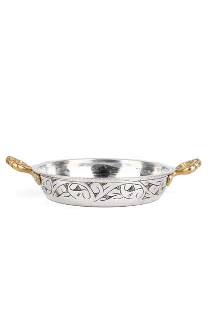 Copper Carved Antique Pan/Sahan 19cm