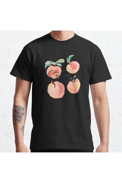 Loose Fit Unisex Call Me By Your Name Peaches Design Printed T-shirt