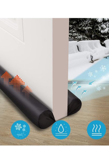 3 Pieces under Door Anti-Wind Windbreaker Heat Sound Insulation Sponge Double Sided Cold Dust Sponge