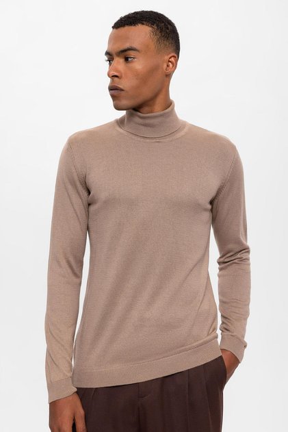Mink Full-Necked Men's Knitwear