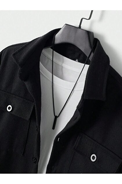 New Season Men's Textured Cotton Shirt