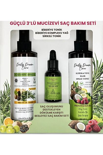 True Bee Rosemary Miracle Biberiye Bakımı 3'lü Set (TONİK SERUM