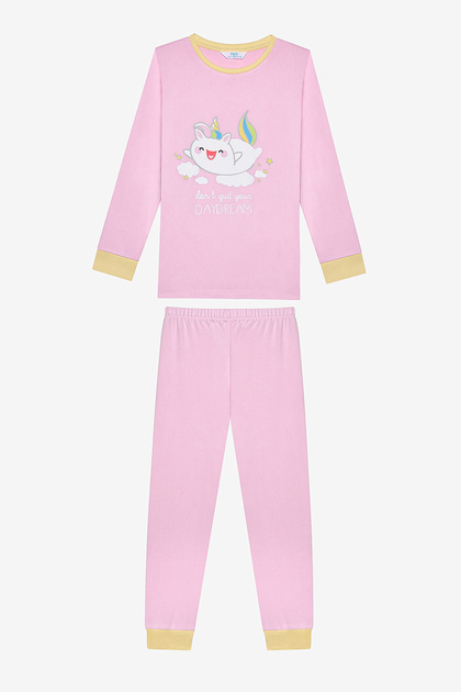 Kız Çocuk Daydream Termal Çok Renkli Pijama Takımı