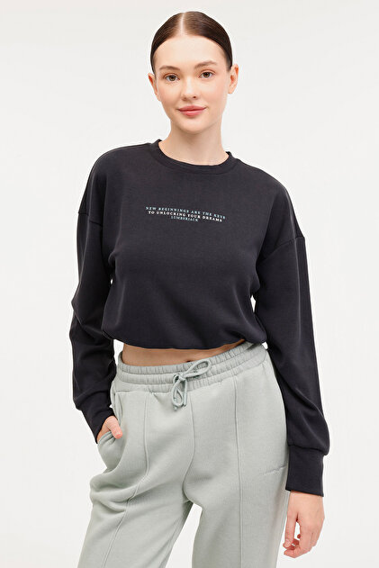 4w Wl Larına 16ck97 4pr Kadın Sweat A101898222 Sıyah