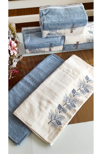 Nurpak Dowry Box (2Nd Set) Luxury 50X90Cm. 100% Cotton Hand and Face Towel in Special Gift Packaging