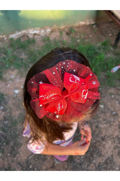 Atarürk Custom Made Crown Clasp with Printed Ribbon and Star Tulle Detail