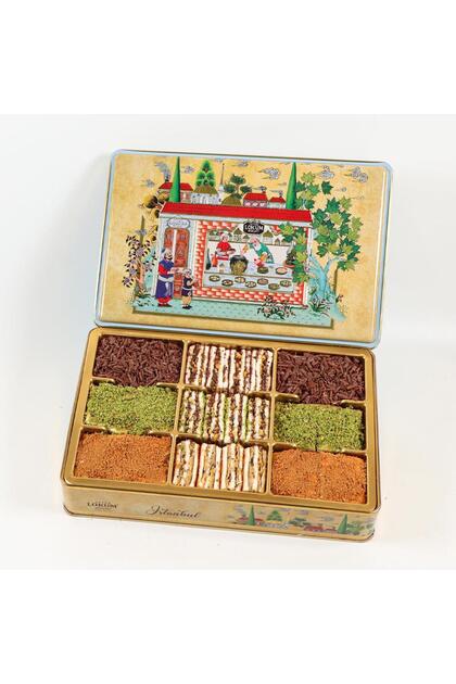 Sultan Baklava Shaped Turkish Delight with Pistachios, Lotus and Chocolate 600g