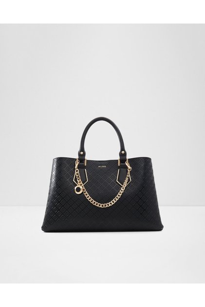 Women's Black Satchel Bag Handbag With 2 Compartments