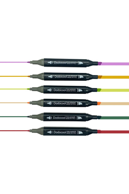 Dodocool 60'lı Çift Uçlu Touch Marker Art Tasarım Kalem Seti Çanta