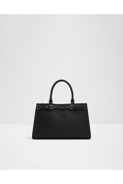 Women's Black Satchel Bag Handbag With 3 Compartments