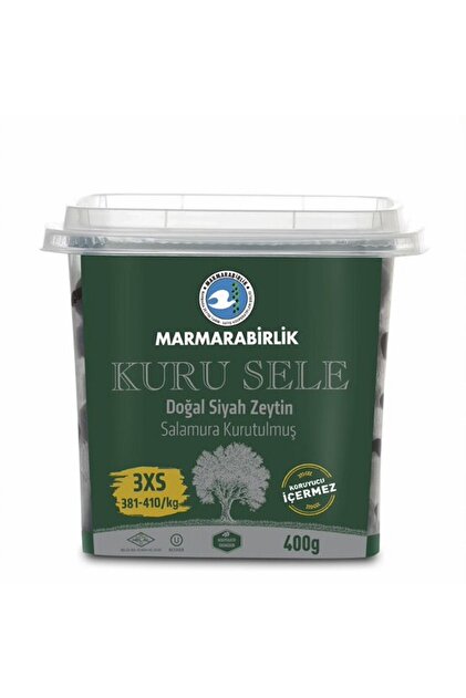MARMARABİRLİK KURU SELE SALAMURA SİYAH ZEYTİN 410GR 3XS