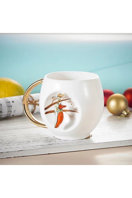 ROY KİNG WOODPECKER PORSELEN KUPA 400ML