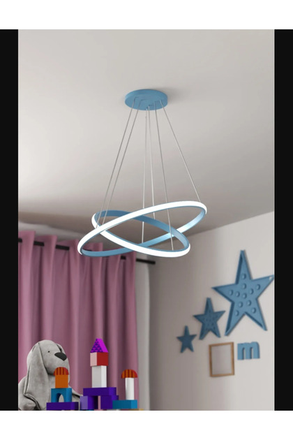İkili Halka Model Sarkıt Modern Led Beyaz Işık Ultra Power Led Avize Salon Mutfak Oda Ledli Avize