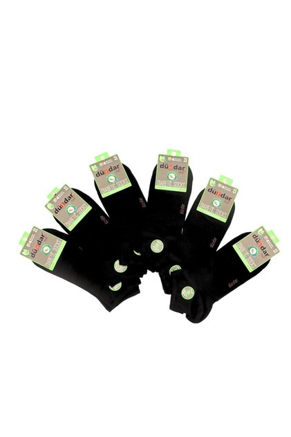 Men's 6-Piece Black Bamboo Diabetic Lycra Seamless Scented Booties Dündar / 5992