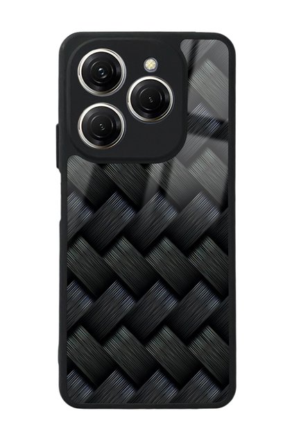 Tecno Spark 20 Pro Black Mesh Design Glossy Phone Case
