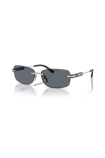 Prada PR 68ZS ZVN09T 60 Erkek Geometrik Gold Metal Çerçevesiz