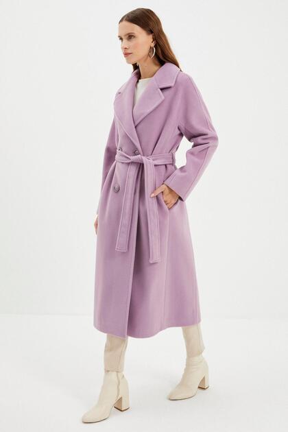 Zühre Kruvaze Yaka Kaşe Lila Kaban 12822 - Fiyatı, Yorumları