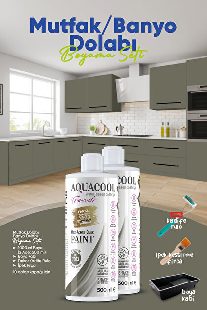Aquacool Trend Mutfak Dolabı Boyama Seti / Banyo Dolabı Boyama