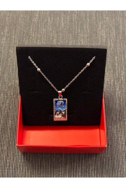 Silver Color Steel Tarot Necklace