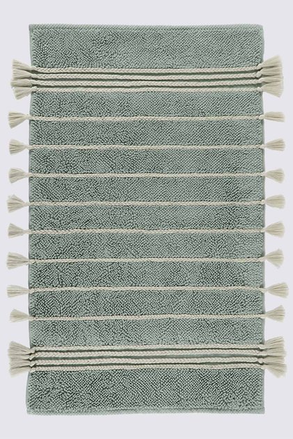Karnella Green 100% Organic Cotton Bath Mat 60 X 100 cm