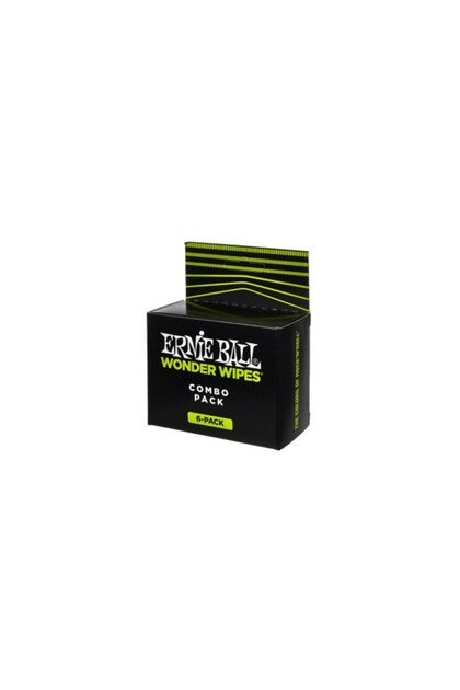 Ernie Ball Wonder Wipes - Lot De 6 Lingettes D'Entretien Pour Guitare & Instruments (Nettoyant Cordes, Touche & Polish)