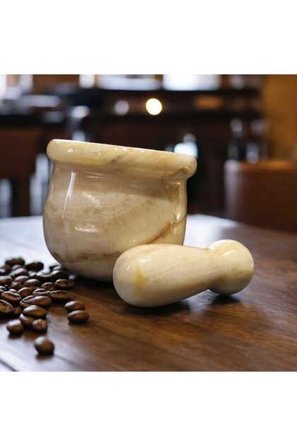 Doğal Taş Onyx Mermer El Yapımı Havan Seti (ihracat Kalite)