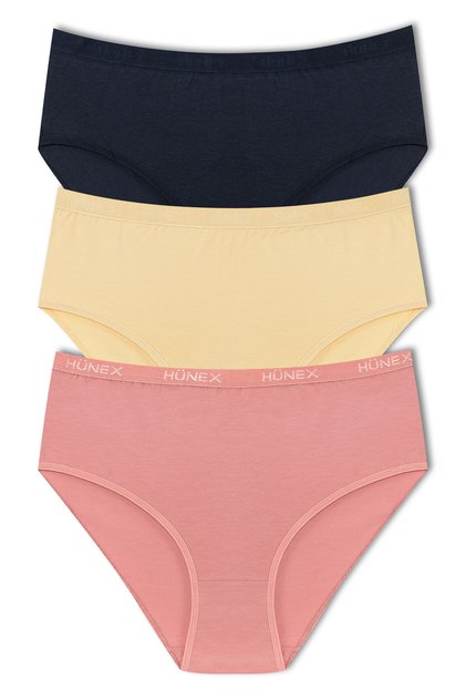 3-Piece Cotton High Waist Large Size Women's Panties