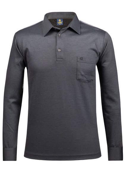 Men's Shirt Collar Sleeves Cuffs Pockets Black Sweatshirt