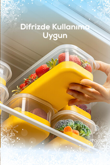 Vienev 14'lü Set Yumuşak Tabanlı Difriz Saklama Kabı - Derin