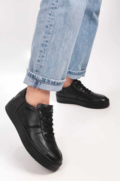 Air Force V2 Hakki Leather Men's Casual Sports Shoes Rs-6008Black