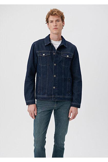 Mavi Frank 90lar Puslu Indigo Mavisi Jean Ceket 0115280974