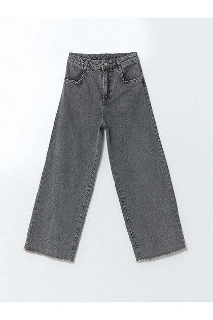 Girl's Trousers with Adjustable Elastic Waist - W43407Z4