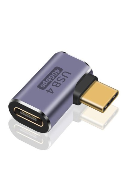 90 derece type-c çevirici 90 derece typec çevirici usb 4 40 mbps dik typec çevirici